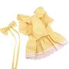 British Style Plaid Lace Dog Skirt Soft Puppy Fairy Skirt Pet Costume  for Small and Medium Pet