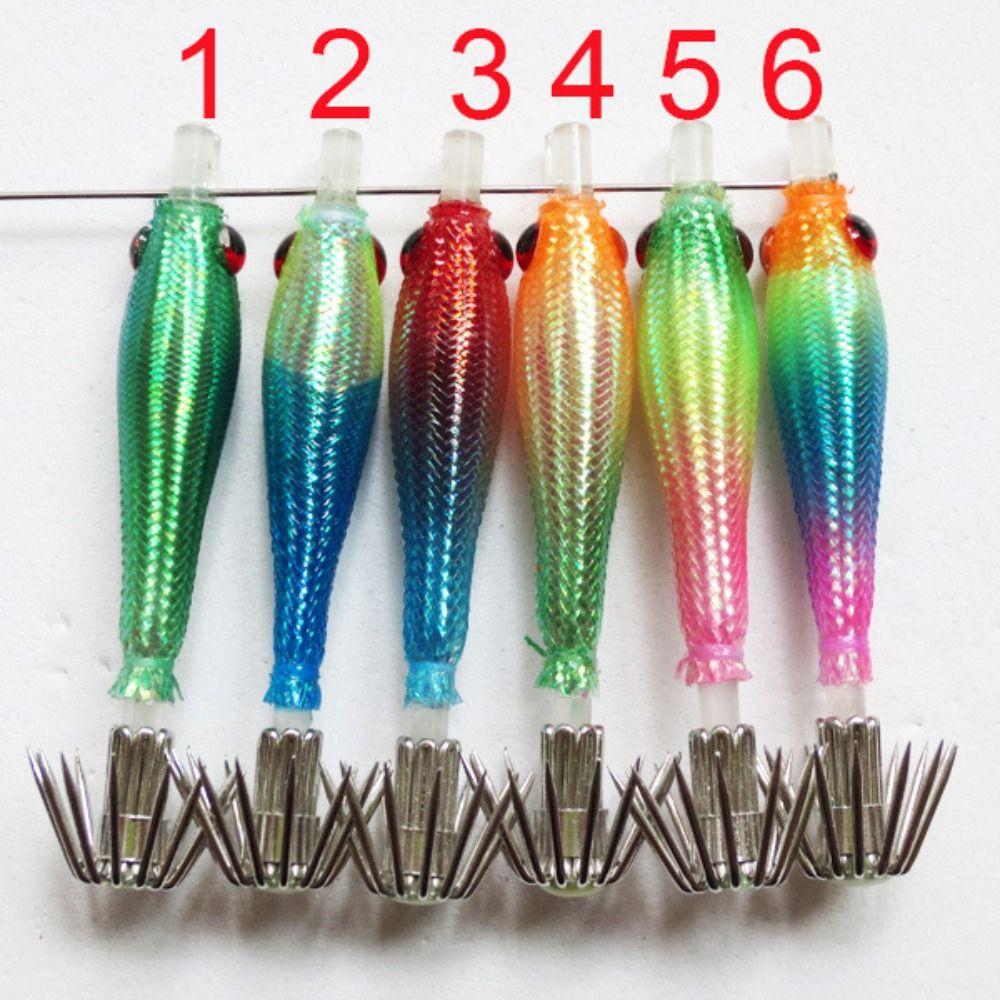 Pesca 5cm Fishing Octopus Jig Luminous UV Blowing Tube Squid Hook Explosion Hook Deep Sea Fishing