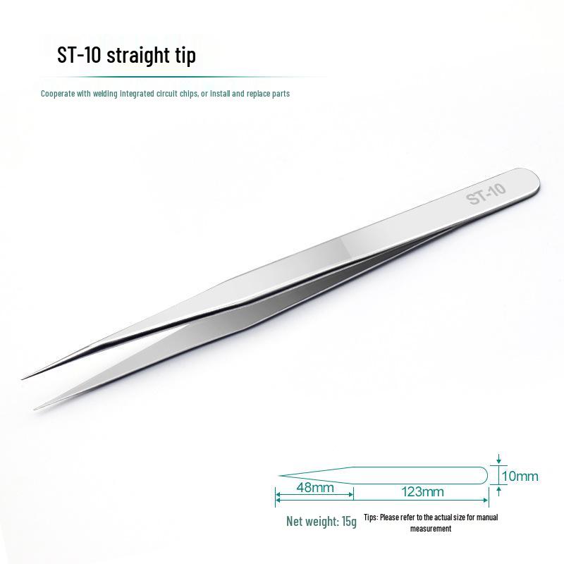 DIY Stainless Steel Curved Tip Anti-static Tweezers for Bird's Nest Handling and Eyelash Extensions