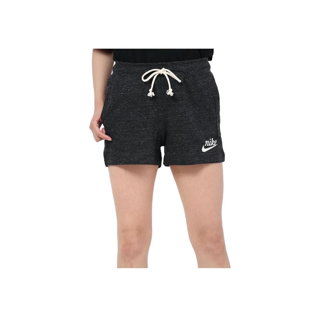 Nike Logo Print Drawstring Breathable Casual Sports Regular Shorts Women shorts Gray CJ1827-010