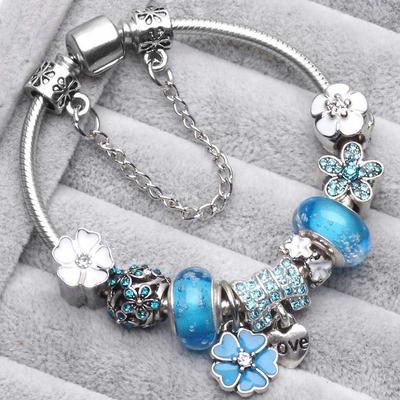 1/16cm 21cm Luxury Cutterfly Snake Chain Bracelet DIY Jewelry Gift For Women Men 41 Styles Trendy Fashion