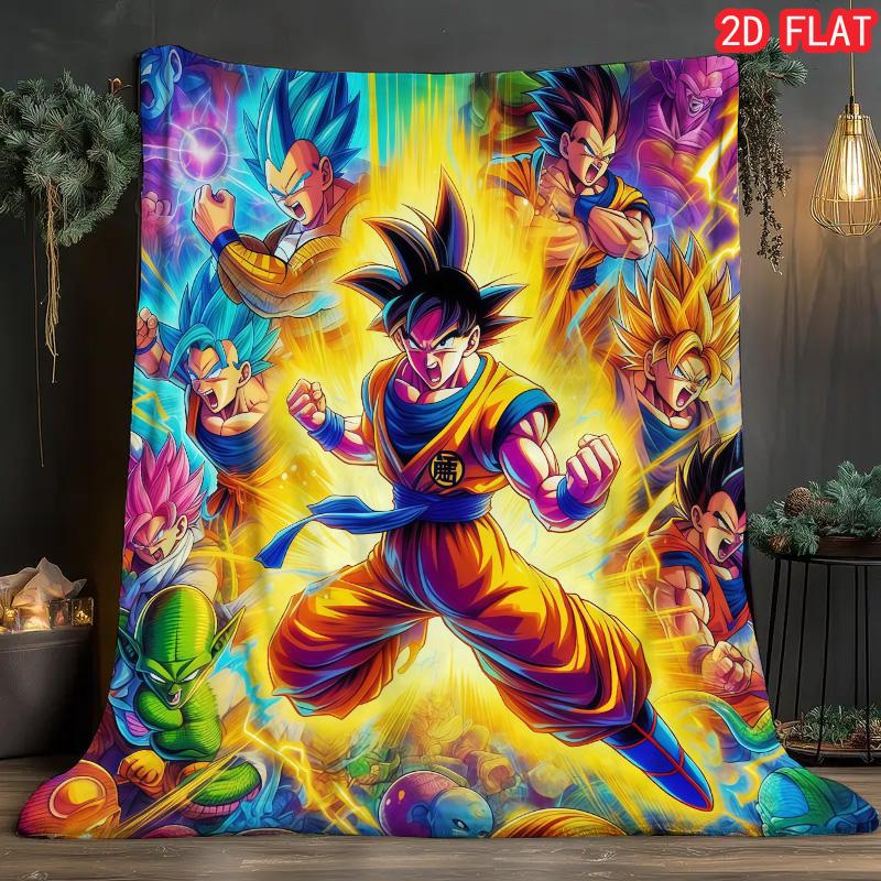 Dragon Ball Leisure Blanket Soft Warm Flannel Blanket for Reading Lounge Sofa Relaxing Time THW