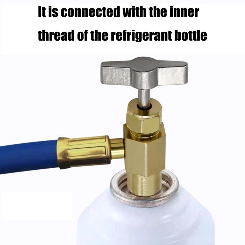 For Car Air Conditioning Refrigerants Open Auto Can Tap Valves Bottle Opener Leakproof Charging Tool for Service Station