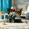 Black -L-Lagoon ANIME Square Double-Sided printed Pillow Case Bedroom Bedside Pillow Sofa Cushion Cover