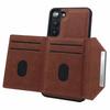 For Samsung Galaxy S22 5G Case with Detachable Card Bag Leather+TPU Phone Cover Kickstand