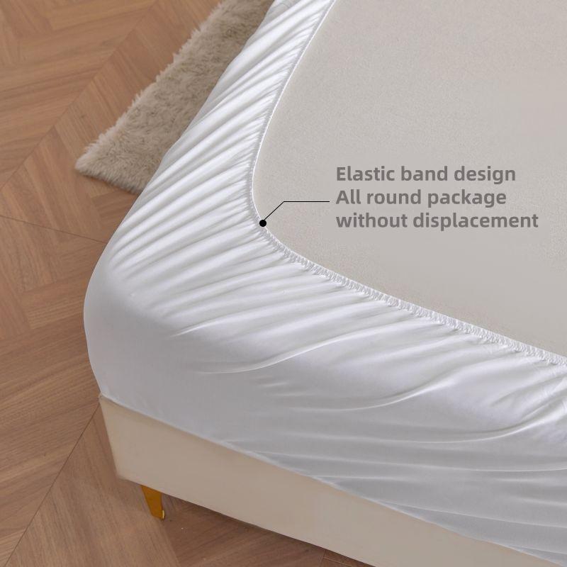 1 pz Coprimaterasso Impermeabile in Bambù (Senza federa), Lenzuolo con angoli fresco e traspirante con tasca profonda 15-28 cm