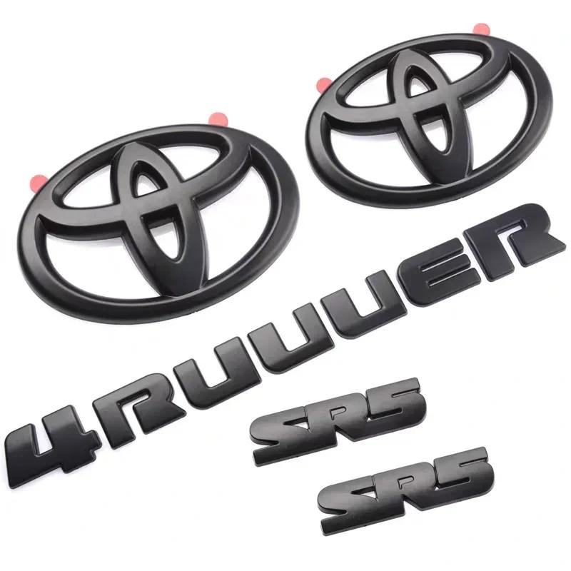 ABS OVERLAY Car Logo Suitable for Toyota 2014-2024 4runner TRD Off-road Vehicle Front Grille Luggage Wing Sticker Accessories