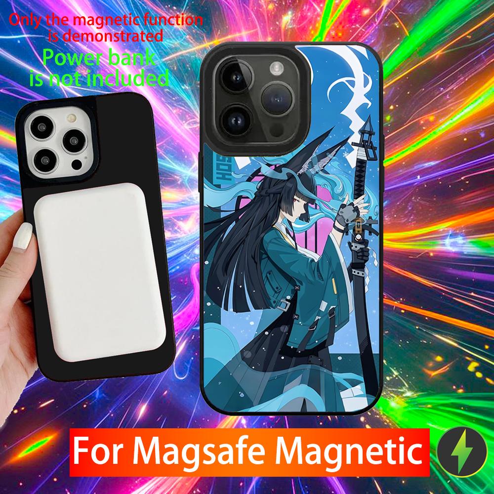 Hoshimi Miyabi ZZZ Phone Case For iPhone 16,15,14,13,12,11,Pro,Max,Plus,Mini,SE New Magsafe Magnetic Wireless Charging