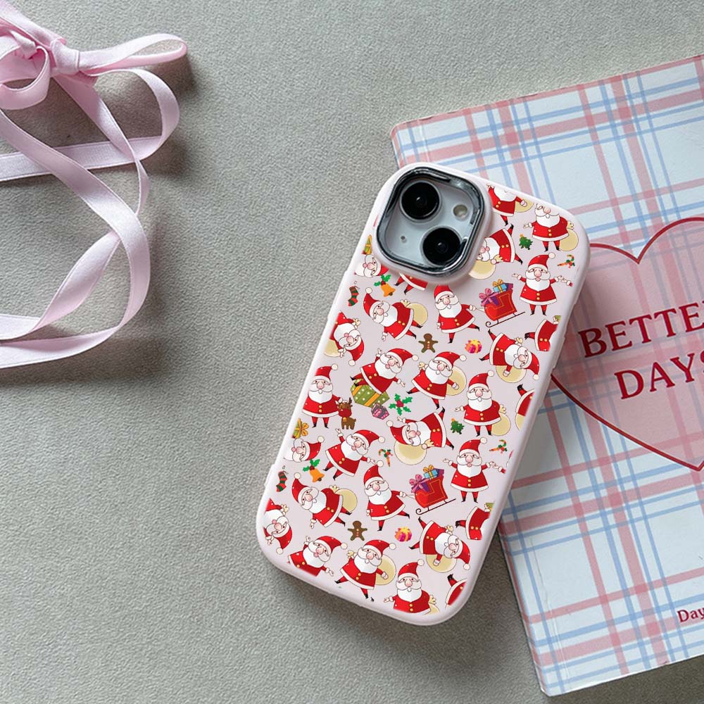 For iPhone 13 14 15 Pro Max Samsung Galaxy A14 A15 A24 Xiaomi 13T Redmi 12C Soft Chubby Phone Case A23 Santa Claus Happy New Year TPU Silicone Cover