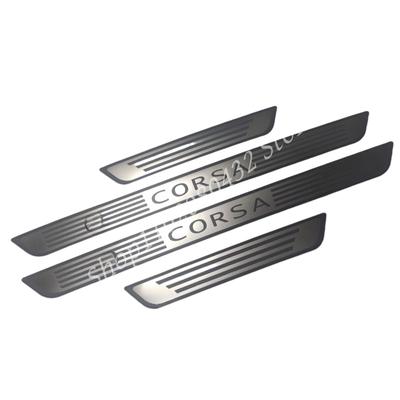 For Corsa Door Sill Scuff Plate Cover Trim Stainless Steel Threshold Pedal Styling Protect Car Accessories