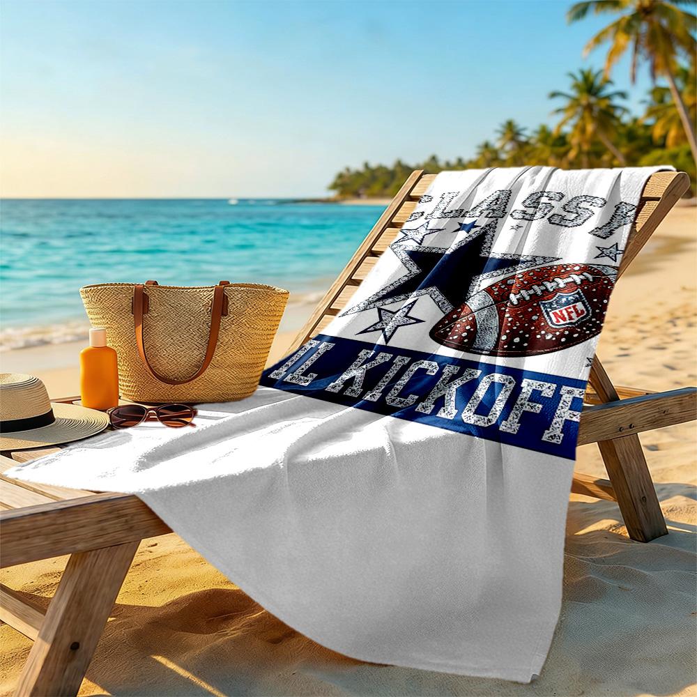 Dallas Beach Towel Soft Durable Quick-Dry Comfortable Lightweight Portable for Swimming,Beach,Camping, Travel, Beach Accessories,Gym