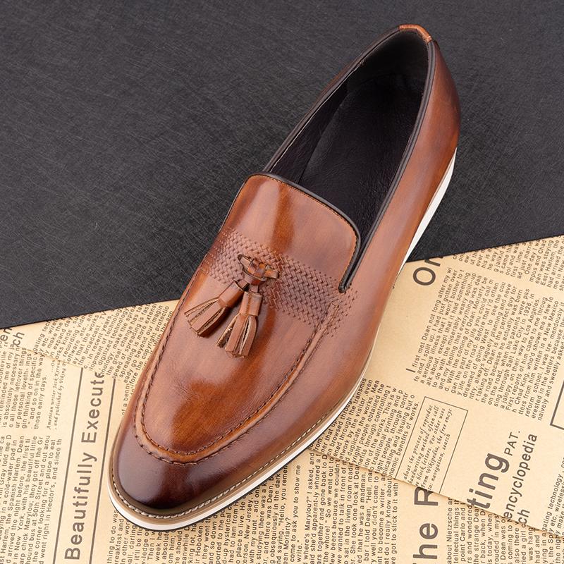 Fashion Best-selling Slip on Loafers Genuine Leather Men Shoe British Style Breathable Business Casual Fashion Good Quality Office Shoes