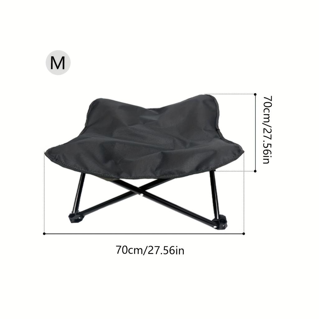 1pc Elevated Foldable Pet Bed, 600D Oxford Fabric Anti-Scratch Moisture-Proof, X-Stability Steel Frame, Breathable Portable Pet