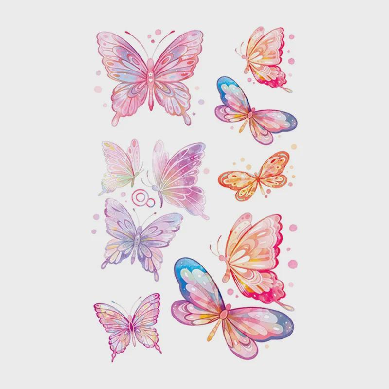 Butterfly Glitter Face Tattoos - Waterproof and Long-lasting Music Festival Makeup Stickers