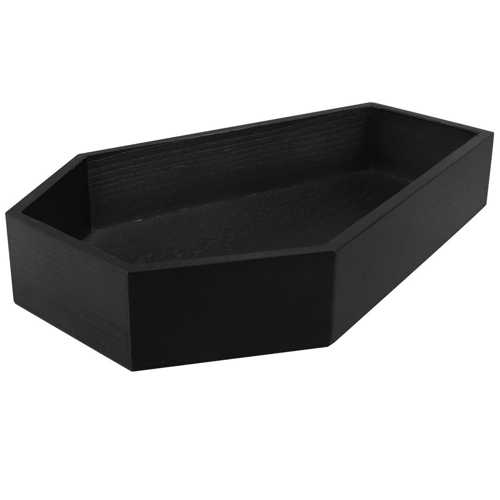 Wooden Coffin Tray Gothic Serving Tray 11x7inch Halloween Decor Candy Snack Organizer Spooky Tableware Halloween Party Decor