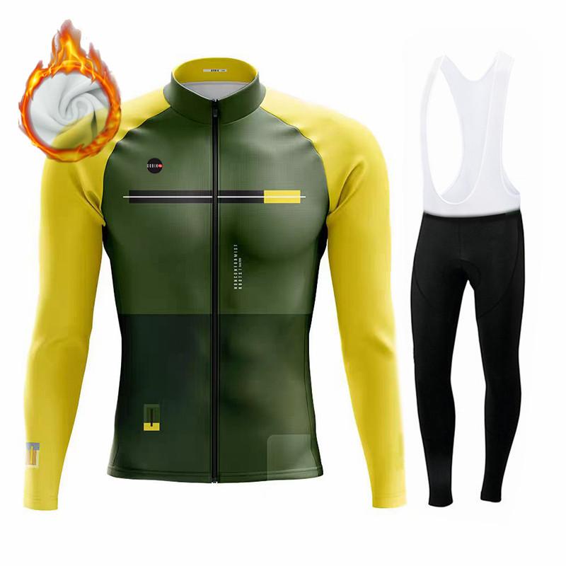 Gobikful Vinter Sykkeltrøyesett Termisk Fleece Sykkelklær Sykkelbekledning Terrengsykkel Sykkelbekledning Draktssett