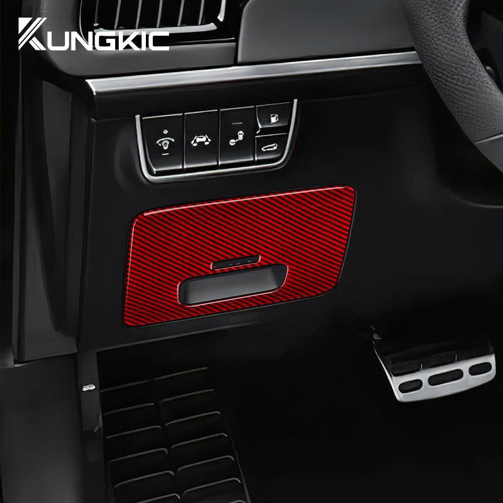 Real Soft Carbon Fiber Sticker For Kia Stinger 2019 2020 2025 2025 2025 LHD RHD Car Fuse Box Decor Panel Trim Accessories