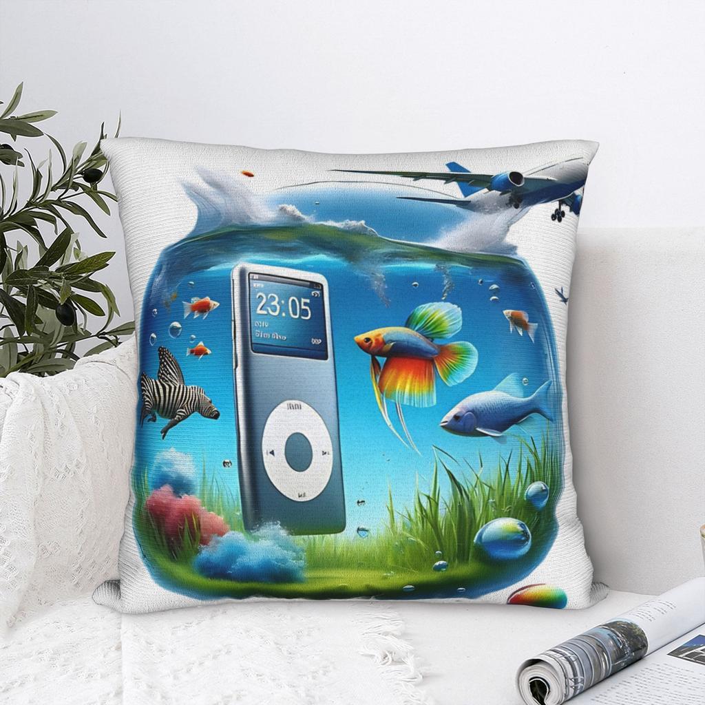 Frutiger Aero Square Pillowcases Polyester Sofa Cushion Case Creative Decorative Pillowcase 40*40