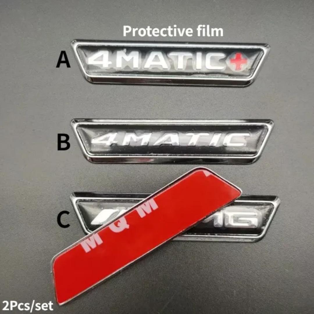 

2 шт./компл. 4 Matic автомобильный логотип наклейка эмблема значок на крыло наклейка подходит для M/ercedes B/enz A/MG
