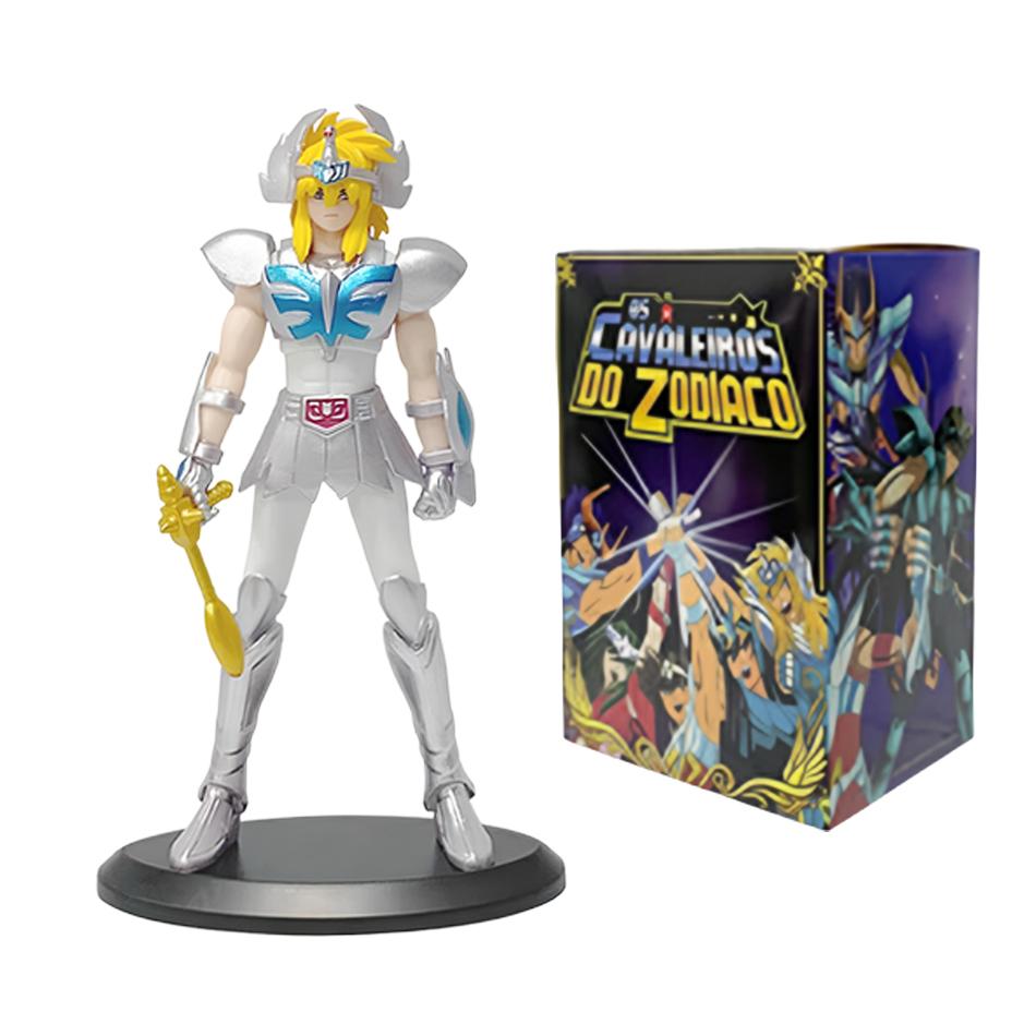 18CM Anime Figure Phoenix Ikki Hyoga Seiya Shiryu Standing Armor Model Children's Toys PVC Box Desktop Collection Decoration