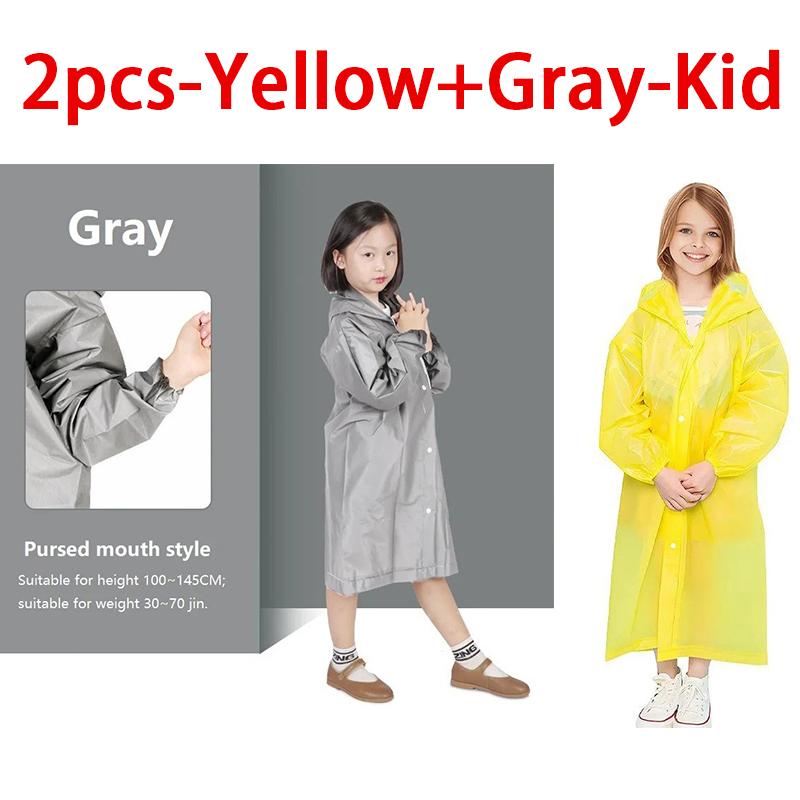 Regenmantel Wasserdichter Regenmantel Wasserdichter Poncho Baby-Regenmantel für Jungen Mädchen Gelber Regenmantel XYJ02