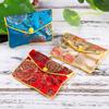 Floral Chinese Handmade Zipper Brocade Coin Purse Wallet Handbags Jewelery Storage Jewelery Bag