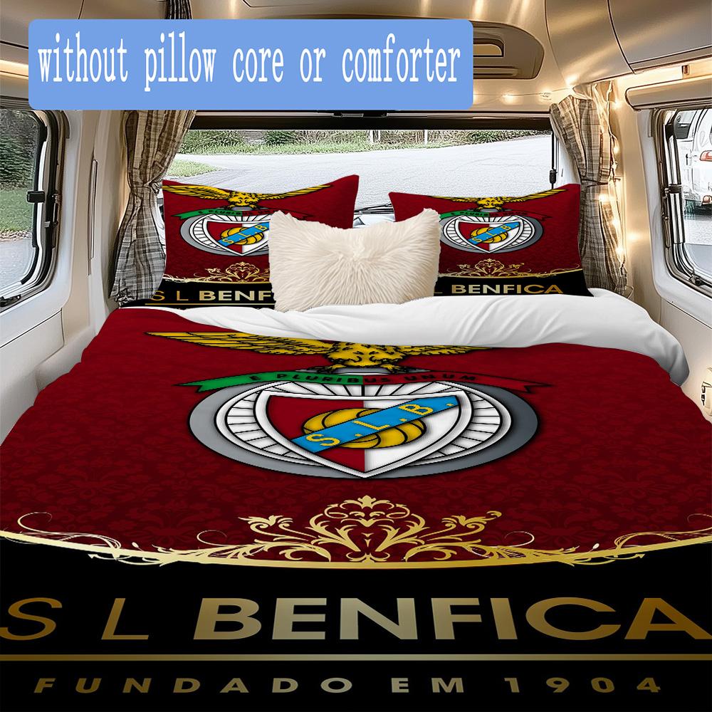 Cozy Benfica FC Style Pattern Bedding,Quilt Set Quilt Cover Pillowcase Home Birthday Gift (1*duvet Cover+2*pillowcase,without core)XSJT0917480