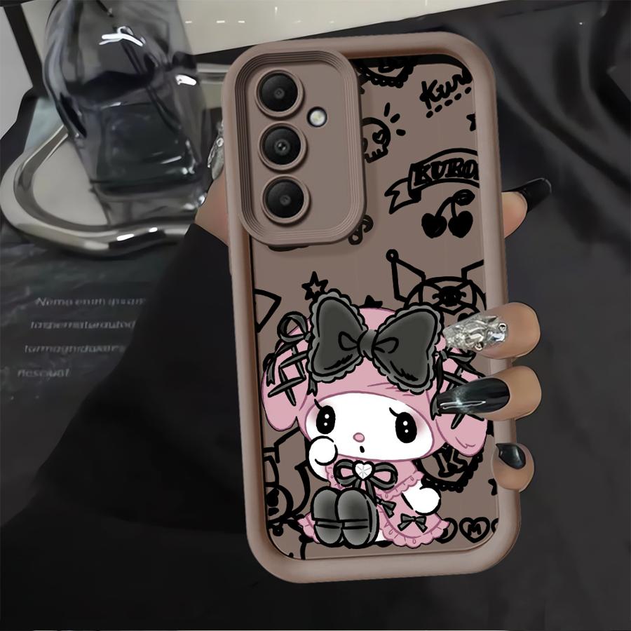 

Case for Samsung Galaxy A56 A55 A25 A26 A21s A35 A52 A54 A73 A32 A22 A36 A24 Phone Cover Sanrio Cool Kuromi Galaxy A36 5G