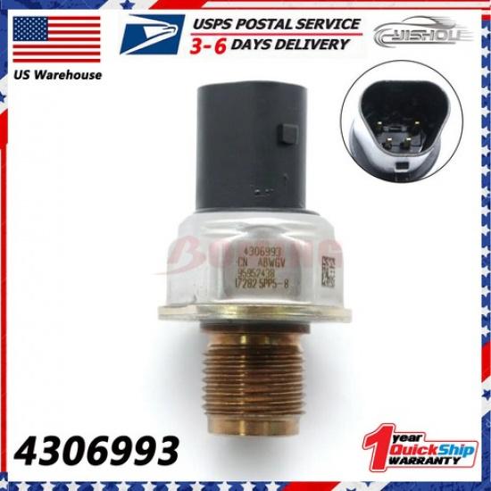 NEW 4306993 Fuel Rail Pressure Sensor Fits For 6.7L Cumm Dodge Ram 2013-2017