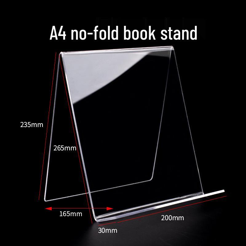 Transparent Acrylic Bookstand: Bookshelf Bookend & Desktop Display Rack