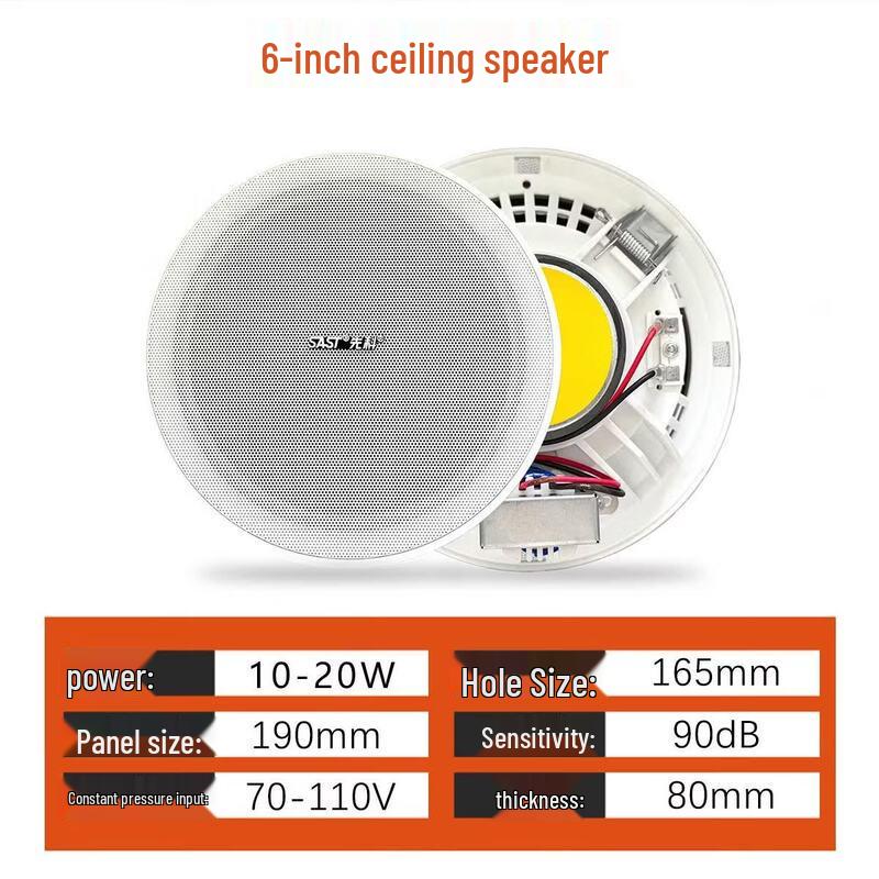 SAST TH1-6 10W Constant Voltage Ceiling Speaker (CN Version)