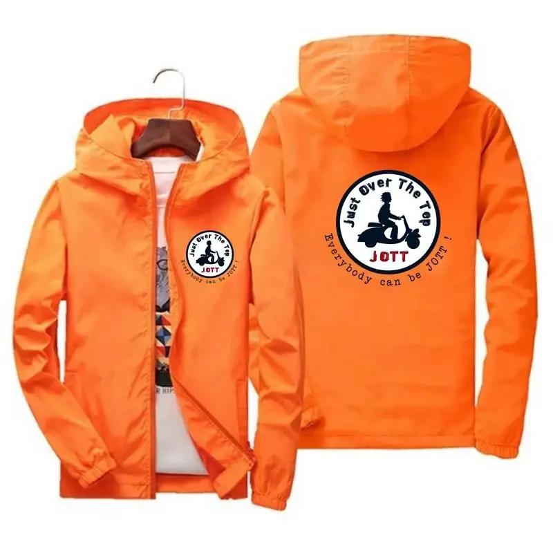 

Men s Spring and Autumn Waterproof and Windproof Zipper Jacket 7XL помаранчевий
