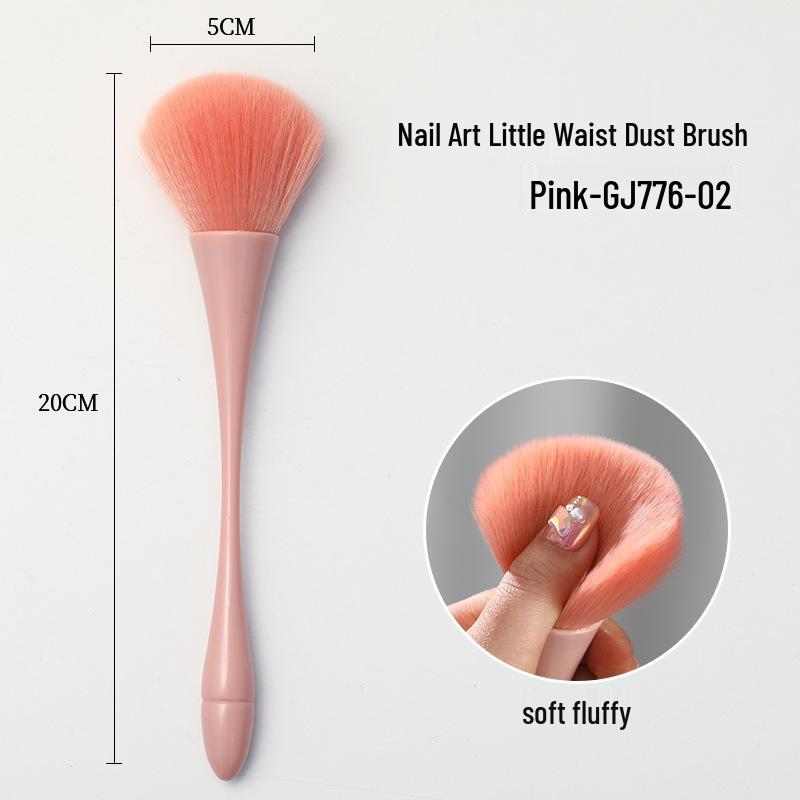Fluffy Soft Bristle Nail Art & Makeup Brush - Long Handle Small Waist Design