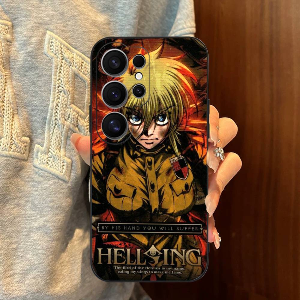 Horror Anime Hellsing Phone Case For Samsung S 24 Fe 25 Ultra Plus 20 Lite 21 30 22 23 24 22 Ultra 5G Fundas