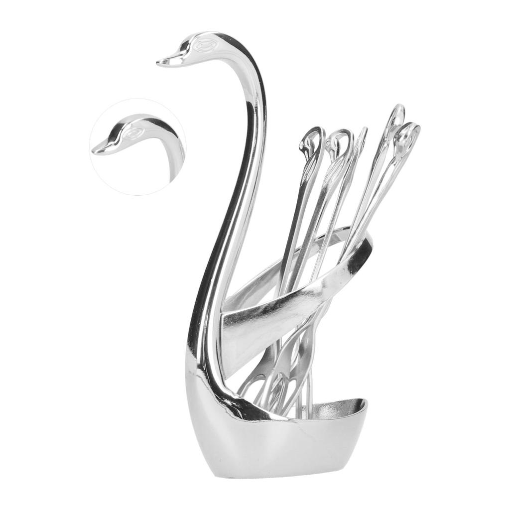 Geschirr Zinklegierung Obst Dessert Verkostung Gabeln Löffel mit Basis für Heimküche