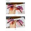 Internet Celebrity Street Shot New Polygonal Sunglasses Women's Big Face Thin Marine Sunglasses Rimless Trimmed Sunglasses