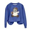 Women's Fashion Long Sleeve Halloween Print Round Neck Sweatshirt Top