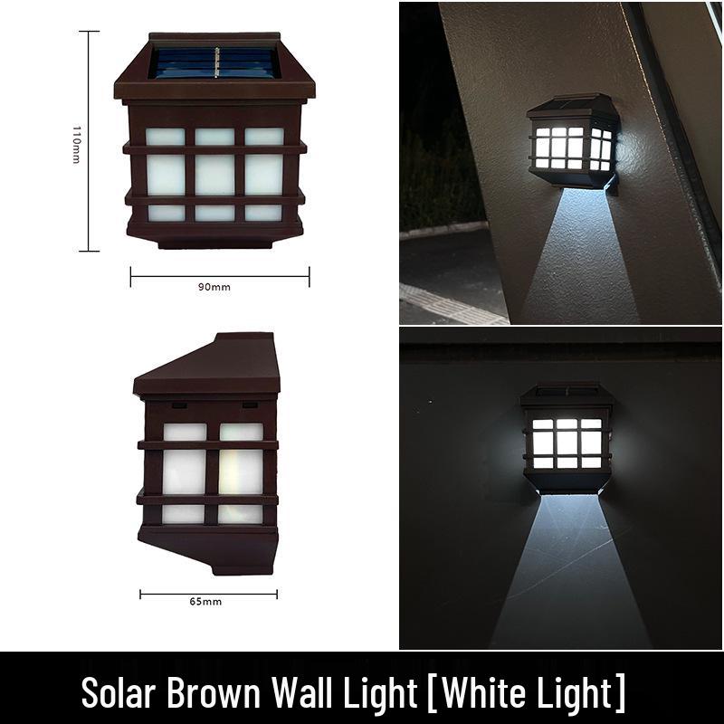 Solar Window Pane & Wall Lights - Waterproof Garden, Villa, Fence & Stair Lighting