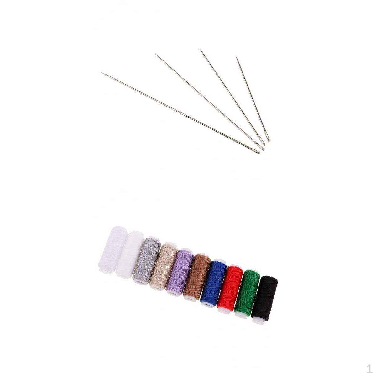 

4 Размера ДЛИННЫЕ Швейные и 10 Катушек Ассорти Прочные Полиэстеровые Нитки Джинсы ДЛЯ