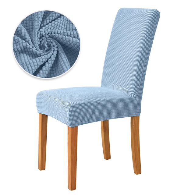 

Флисовый чехол на обеденный стул для кухни, клетчатый эластичный противоскользящий чехол на сиденье для обеденного стула, защита для домашнего декора 6 Pieces