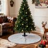 30 Inch Faux Furs Christmas Tree Skirt Plush Skirt For Merry Christmas Party Christmas Tree Decoration