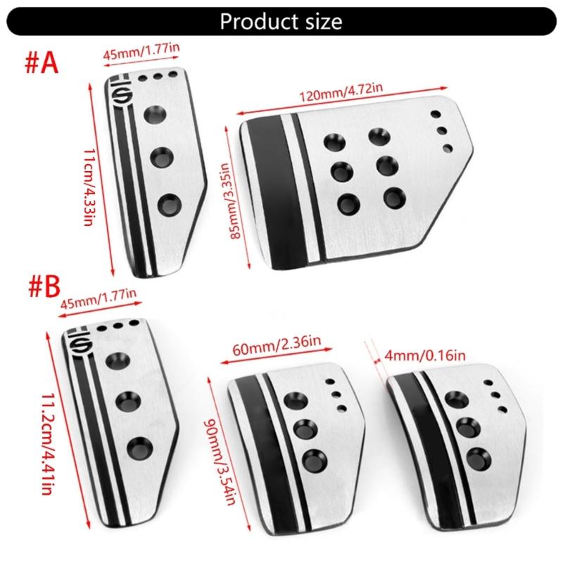 Car Foot Rest Accelerator Footboard Throttle Brake Treadle Pedals for Manual/Automatic Transmission, Easy Installation