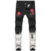 Men's Fashion Embroidered Ripped Casual Jeans