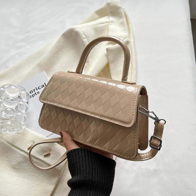 Trendy Street Style Crossbody Bag Chic Handheld Small Square Purse For Daily Use