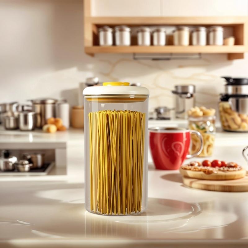 Stackable Kitchen Storage Container Press Lid Vacuum Seal Technology Space Efficient Designs for Food Preservation