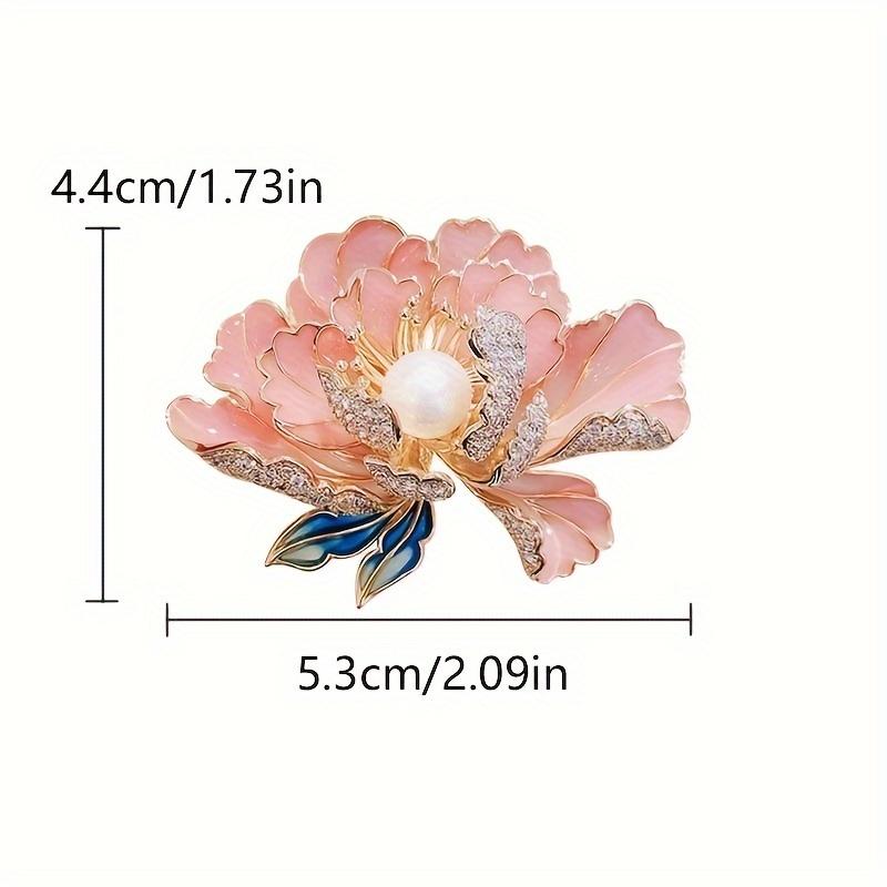 High-End Elegant Luxury Peony Flower Brooch Chinese Style Opulent & Graceful, Fashion Accessory for Dress, Suit, Coat Pin