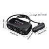 3 Socket Car Cigarette Lighter Splitter Dual USB LED Car Fast Charger 12V 24V Car Charger Adapter for lPhone GPS Dashcam