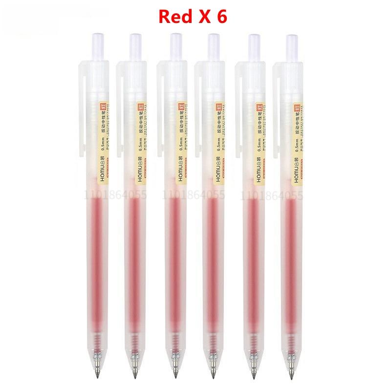 

6/10pcs 0.5mm Retractable Gel Pens Set Black/blue Ink Ballpoint Writing Office Business Signature School Supplies Stationery 0.5mm