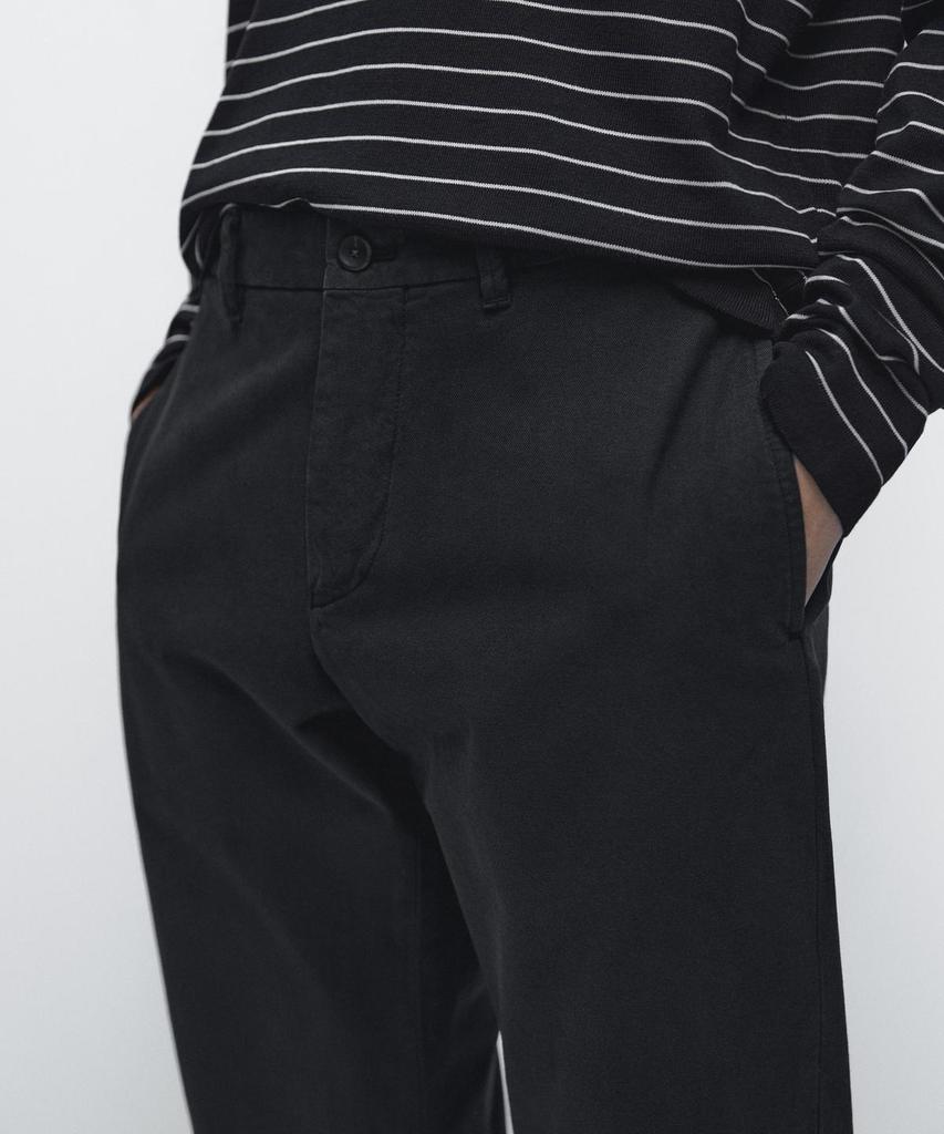 Masimodutti Cotton Blend Slim Fit Pants