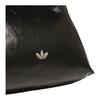adidas Originals Trefoil Metal Logo Polyurethane Crossbody Shoulder Bag Large Women Bags Black KS5157